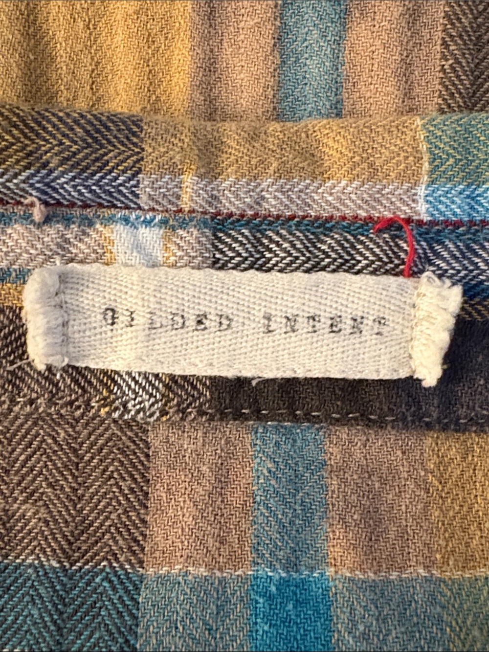 Gilded Intent Flannel Sleeveless Plaid Button-Up Shirt size Small - Picture 9 of 15